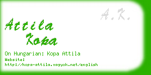 attila kopa business card